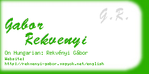 gabor rekvenyi business card